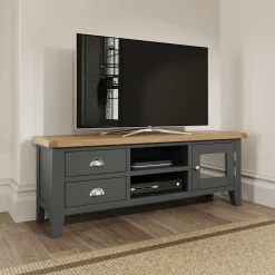 Bouts De Canapé En Bois|COVENTRY Bout de canapé en bois finition charbon