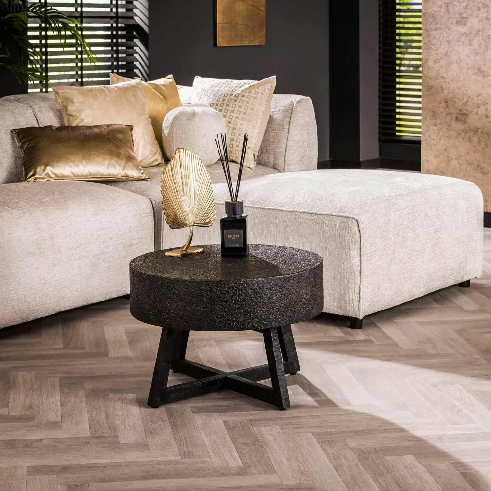 Tables Basses Rondes|Tables Basses Industrielles|RALF Bout de canapé industriel Ø 60 cm