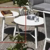 Tables D'Appoint De Jardin|Meubles En Aluminium Brafab|STOCKHOLM Bout de canapé jardin en aluminium blanc