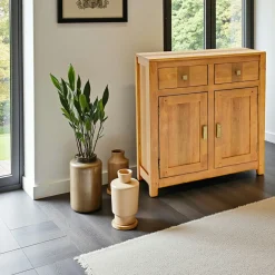 Buffets Bas|Buffet Bas|Gala Buffet 2 portes exotique hévéa 100cm