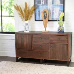 Buffets En Bois|Buffets En Bois|SAMOA Buffet bas bois brun recyclé