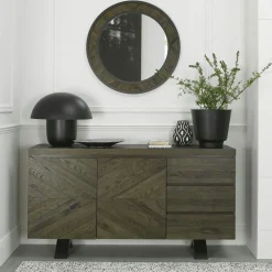 Buffets Contemporains|Buffets Contemporains|ARLINGTON Buffet bas en marqueterie de chêne