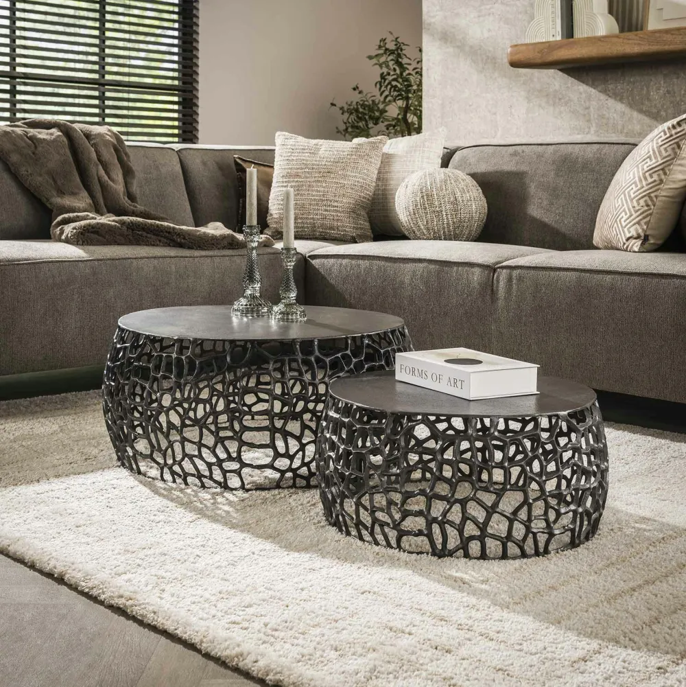 Buffets Contemporains|Buffets Contemporains|ARLINGTON Buffet bas en marqueterie de chêne