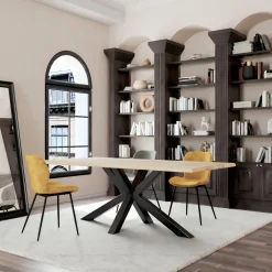 Buffets Scandinaves|Buffets Scandinaves|PALMA Buffet bois clair 2 portes rotin 3 tiroirs pieds métal