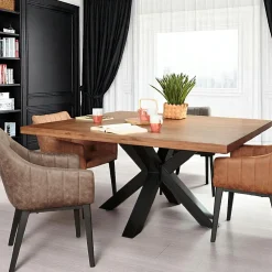 Buffets Contemporains|Buffets Contemporains|ROSETO Buffet bois massif 4 portes - frise décorative