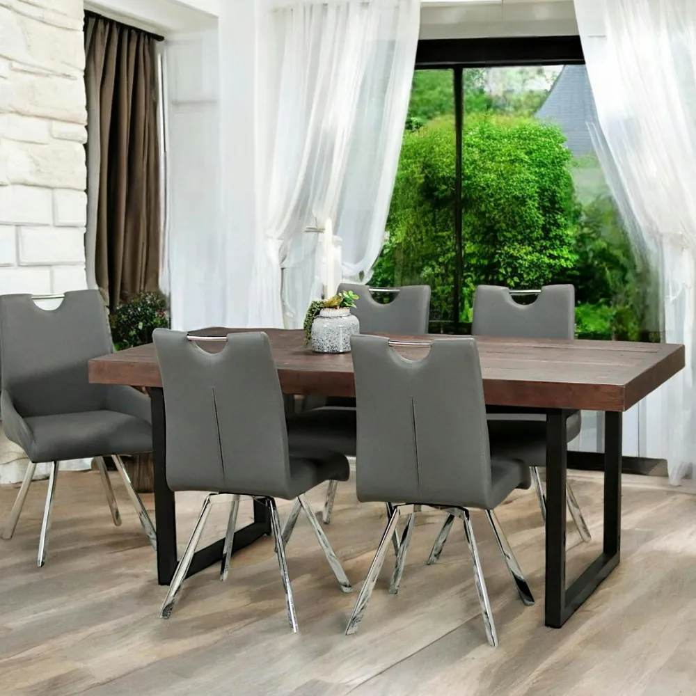 Buffets Contemporains|Buffets Contemporains|SAMOA Buffet en bois brun recyclé 3 portes