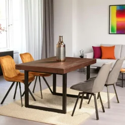 Buffets Contemporains|Buffets Contemporains|SAMOA Buffet en bois brun recyclé 3 portes