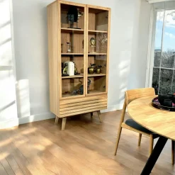 Buffets Contemporains|Buffets Contemporains|COLOGNE Buffet en bois de chêne blanc (4 portes)