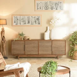 Buffets En Bois|Buffets En Bois|Swing Buffet enfilade 150 cm en teck recyclé 4 tiroirs