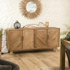 Univers Déco·Maison De Campagne|Buffets Contemporains|DENVER Buffet enfilade en bois de pin recyclé