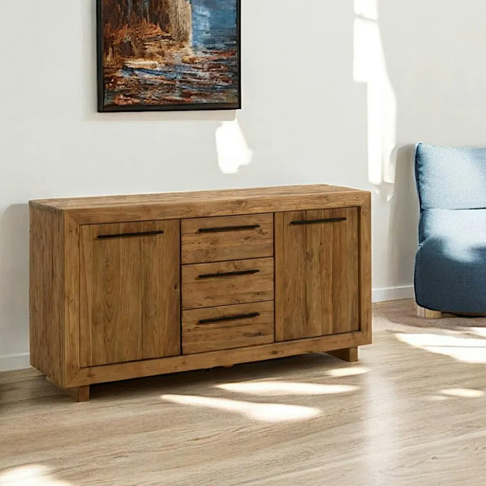 Buffets Scandinaves|Buffets Scandinaves|KERALA Buffet enfilade en teck recyclé naturel