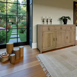 Buffets Contemporains|Buffets Contemporains|Gala Buffet Enfilade Hévéa 3 portes, 3 tiroirs 146,5x45x90cm