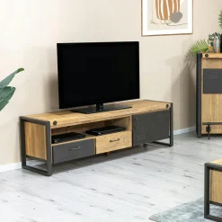 Buffets Industriels|Buffets Industriels|Brooklyn Buffet industriel bois métal boulons