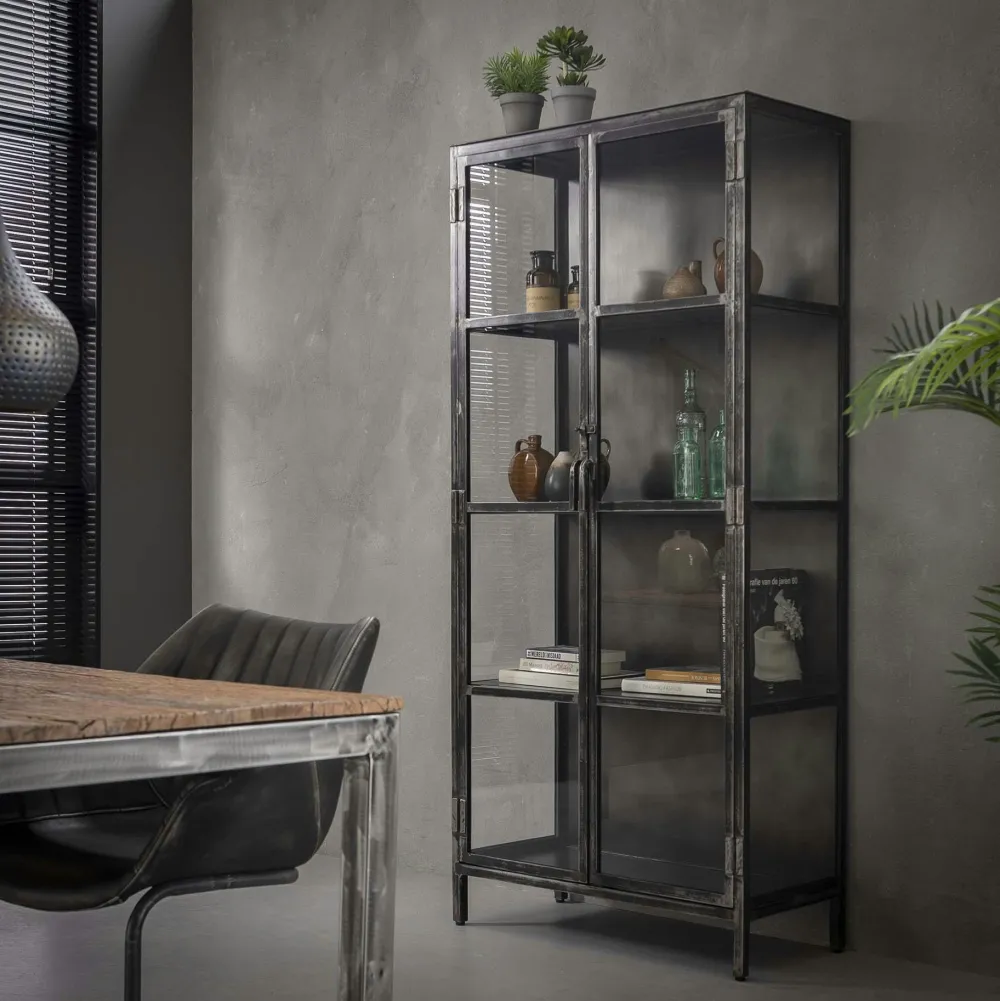 Univers Déco·Loft Industriel|Buffets Industriels|ROADIES Buffet industriel métal verre