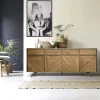Buffets En Chêne|Buffets En Chêne|MANHATTAN Buffet moderne en chêne 4 portes