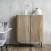 Univers Déco·Scandinave Hygge|Buffets Contemporains|MASSA Buffet moderne haut en marbre et bois