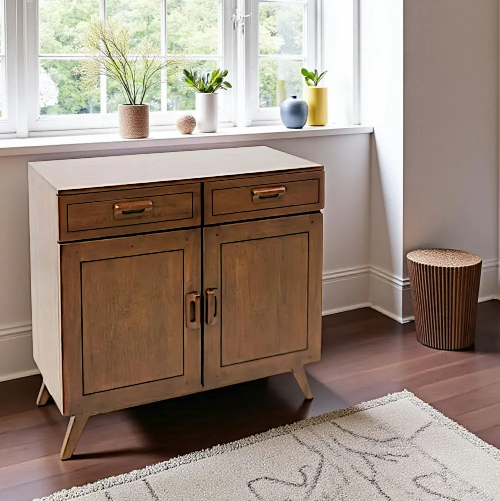 Buffets Vintage|Buffets Vintage|Sixties Buffet vintage hévéa massif 90x85cm