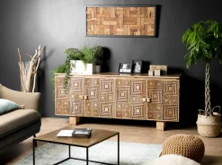 Bureaux En Bois|Tradition Bureau 8 tiroirs hévéa 160cm