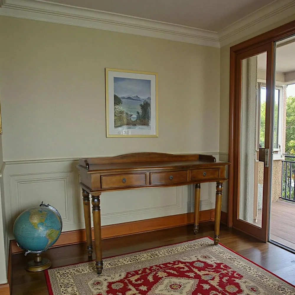 Bureaux En Bois|Tradition Bureau 3 tiroirs hévéa 120x40x84cm