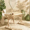 Bureaux En Bois|MANAK Bureau exotique rondins de teck naturel