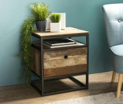 Bureaux En Bois|Swing Bureau industriel teck recyclé