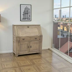 Bureaux En Bois|Helena Bureau refermable Hévéa 3 portes, 1 tiroir 106x46x113cm