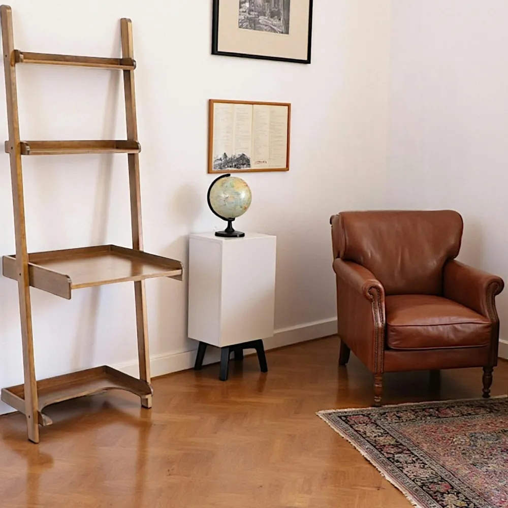 Bureaux En Bois|Tradition Bureau étagère bois massif hévéa 70xH190cm