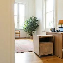 Caissons De Bureau|Olga Caisson de bureau à roulettes hévéa 1 porte 60cm