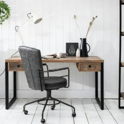 Univers Déco·Loft Industriel|Caissons De Bureau|BRISBANE Caisson de bureau en bois recyclé 2 tiroirs