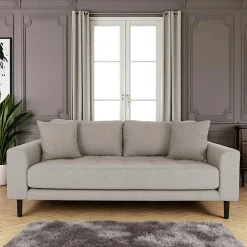 Canapés En Tissu|AMSTERDAM Canapé 2 places 1/2 bleu nuit - velours,