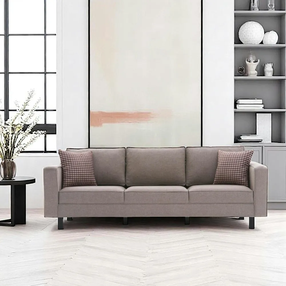 Canapés 2 Places|Canapés En Tissu|CORTONA Canapé 2 places anthracite - pieds droits