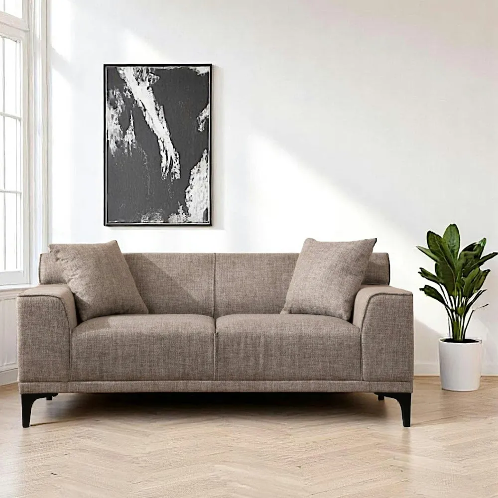 Canapés En Tissu|ORSAY Canapé 3 places anthracite - accoudoirs larges