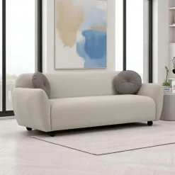 Canapés En Tissu|Canapés 3 Places|LUCCA Canapé 3 places beige - style contemporain