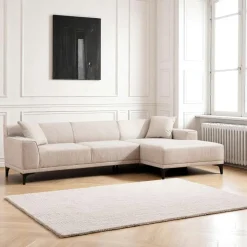 Canapés En Tissu|Canapés 2 Places|ORSAY Canapé 2 places brun taupe - accoudoirs larges