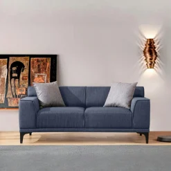 Canapés En Tissu|Canapés 2 Places|ORSAY Canapé 2 places brun taupe - accoudoirs larges