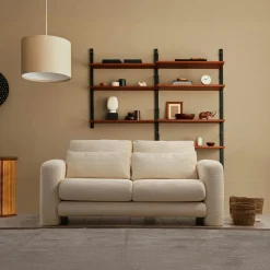 Canapés En Tissu|Canapés 3 Places|LUCCA Canapé 3 places crème - forme organique