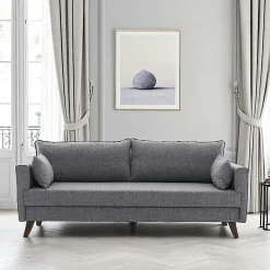 Canapés En Tissu|Canapés 2 Places|SPLIT Canapé 2 places gris anthracite - dos droit