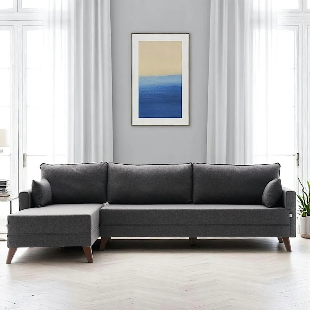 Canapés En Tissu|Canapés 2 Places|SPLIT Canapé 2 places gris anthracite - dos droit