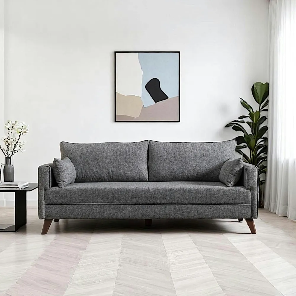 Canapés En Tissu|Canapés 2 Places|SPLIT Canapé 2 places gris anthracite - dos droit