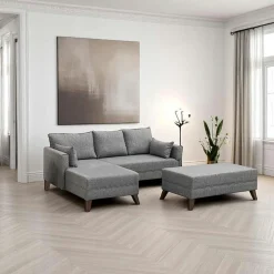 Canapés En Tissu|Canapés 2 Places|SPLIT Canapé 2 places gris anthracite - dos droit