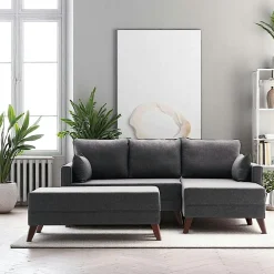 Canapés En Tissu|Canapés 2 Places|SPLIT Canapé 2 places gris anthracite - dos droit