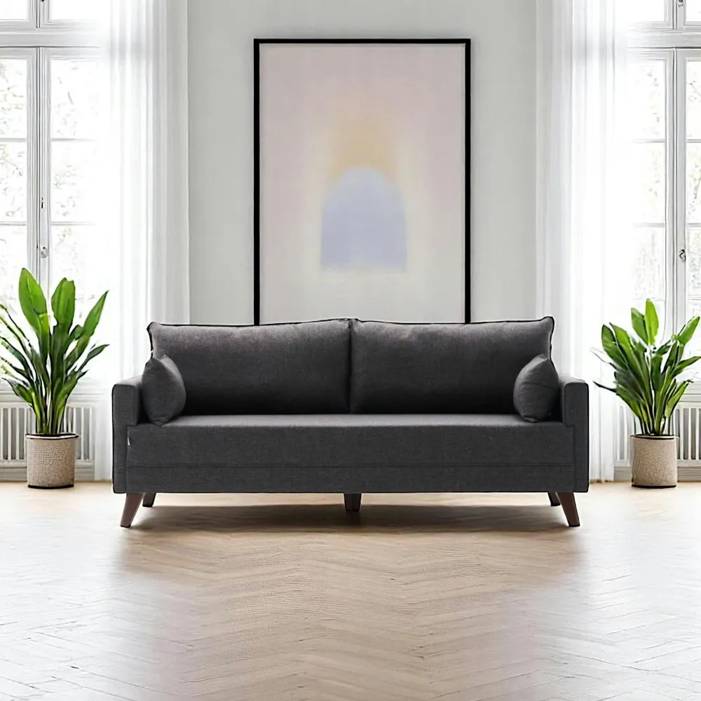 Canapés En Tissu|Canapés 2 Places|SPLIT Canapé 2 places gris anthracite - dos droit