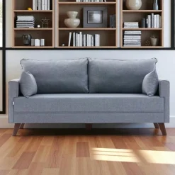 Canapés En Tissu|Canapés 2 Places|SPLIT Canapé 2 places gris anthracite - dos droit