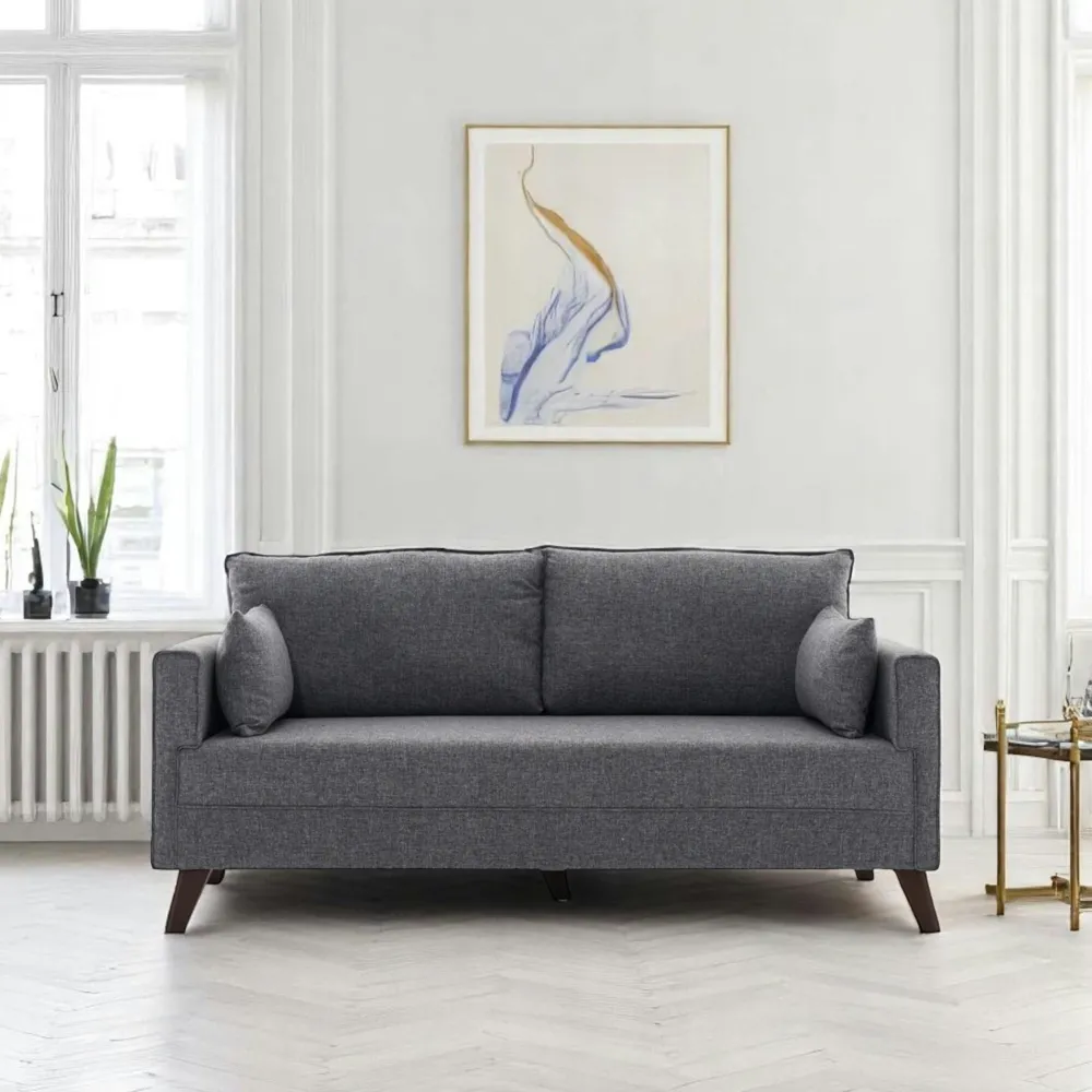 Canapés En Tissu|Canapés 2 Places|SPLIT Canapé 2 places gris anthracite - dos droit