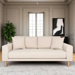 Canapés En Tissu|Canapés 3 Places|AMSTERDAM Canapé 3 places gris clair - 210 cm