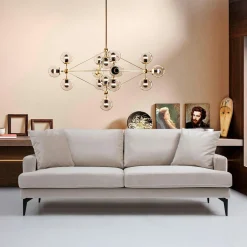 Canapés En Tissu|Canapés 2 Places|SEATTLE Canapé 2 places gris en velours