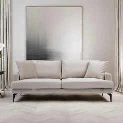 Canapés En Tissu|Canapés 2 Places|SEATTLE Canapé 2 places gris en velours