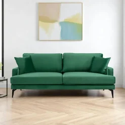 Canapés En Tissu|Canapés 2 Places|SEATTLE Canapé 2 places gris en velours