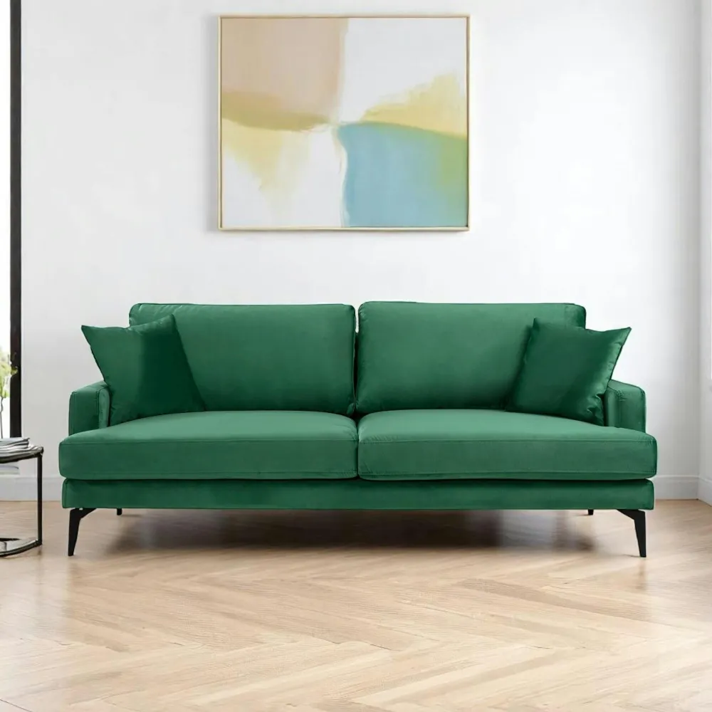 Canapés En Tissu|Canapés 2 Places|SEATTLE Canapé 2 places gris en velours