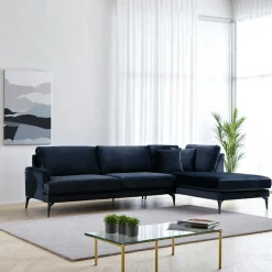 Canapés En Tissu|Canapés 2 Places|SEATTLE Canapé 2 places gris en velours